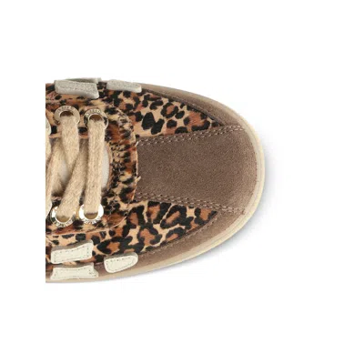 Amiri Pacific Bones Brown Low-top Sneaker With Logo Patch On The Tongue And Leopard Print In Suede Man In Animal Print