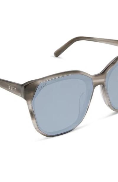 Diff Gia 62mm Oversize Square Sunglasses In Gray