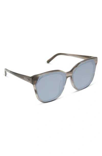 Diff Gia 62mm Oversize Square Sunglasses In Gray