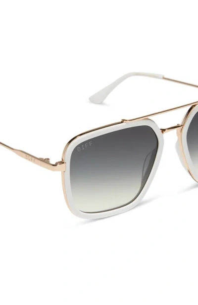 Diff Jordan 57mm Gradient Navigator Sunglasses In White