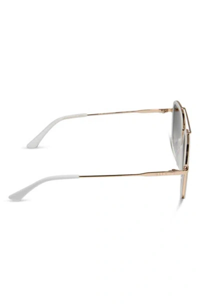 Diff Jordan 57mm Gradient Navigator Sunglasses In White