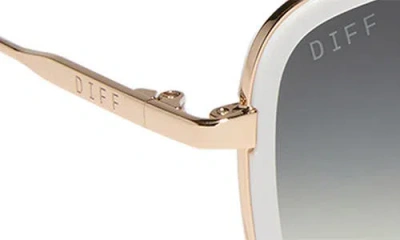 Diff Jordan 57mm Gradient Navigator Sunglasses In White