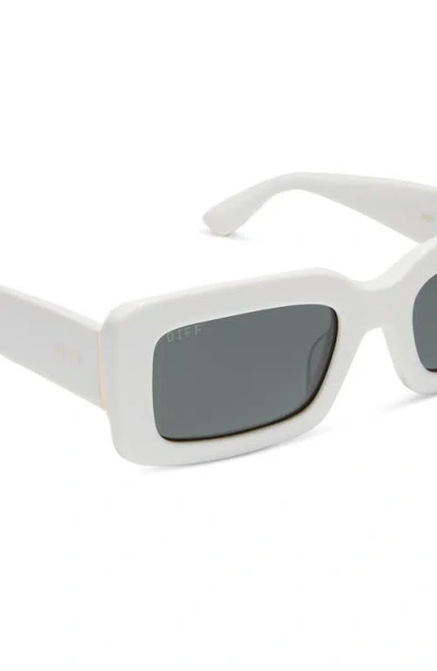 Diff Indy 51mm Gradient Rectangular Sunglasses In White