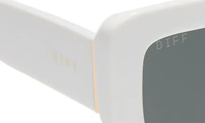 Diff Indy 51mm Gradient Rectangular Sunglasses In White