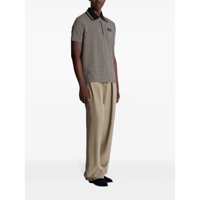 Balmain Men Labyrinth Polo Shirt With Jacquard Effect In Multi