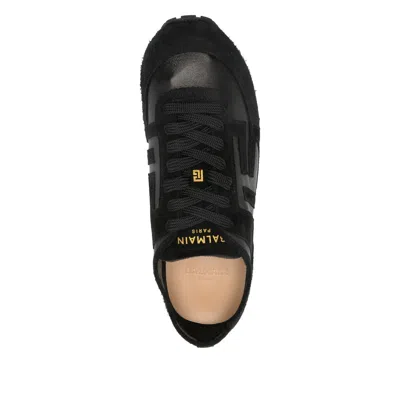 Balmain Logo Panelled Sneakers In Black