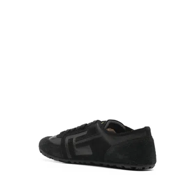 Balmain Logo Panelled Sneakers In Black