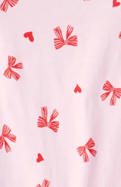 Nordstrom Kids' Print Fitted Cotton Two-piece Pajama Set In Pink