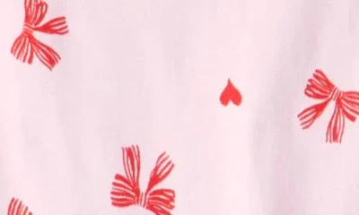 Nordstrom Kids' Print Fitted Cotton Two-piece Pajama Set In Pink