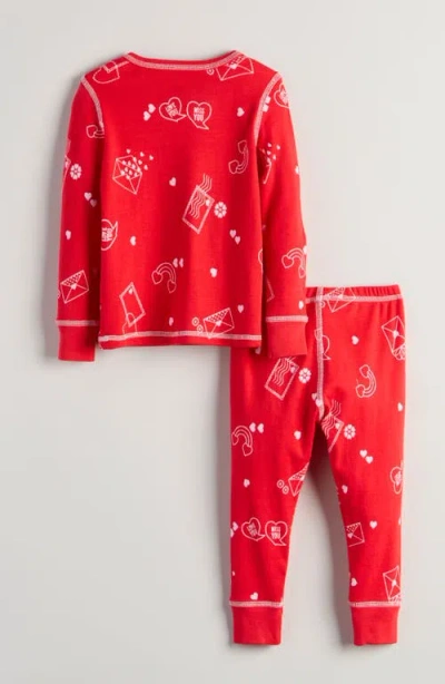 Nordstrom Kids' Print Fitted Cotton Two-piece Pajama Set