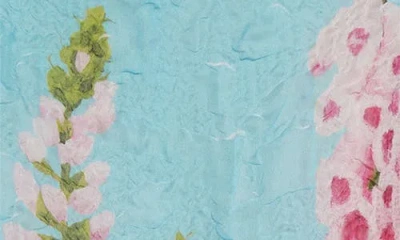 Oscar De La Renta Foxglove Sleeveless Silk Blend Fit & Flare Dress In Multi