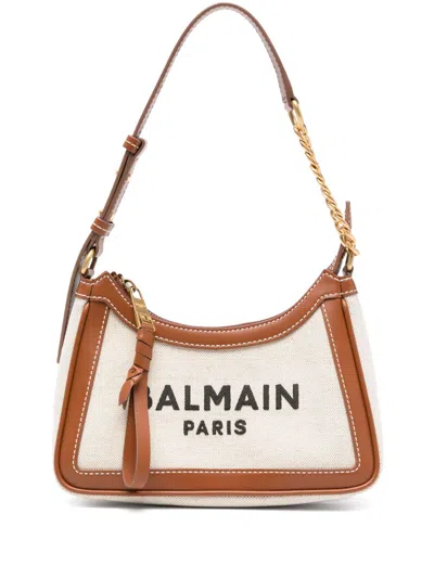 Balmain Women B-army Canvas Shoulder Bag In Multi