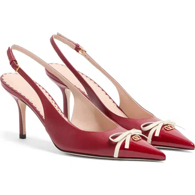 Valentino Garavani Bepointy Pointed Toe Slingback Pump In Brown