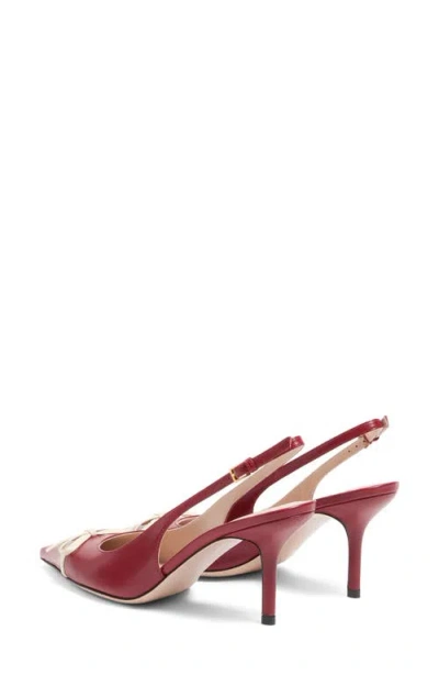 Valentino Garavani Bepointy Pointed Toe Slingback Pump In Brown