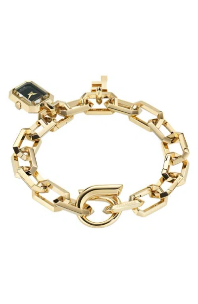 Ferragamo 'f' Charm Bracelet Watch, 16mm X 21mm In Gold