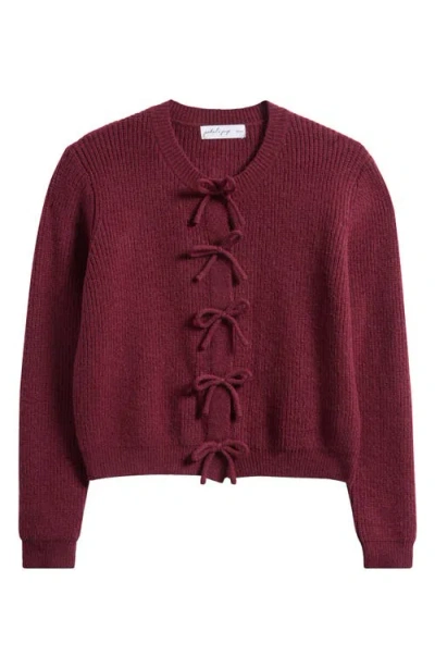 Petal And Pup Petal & Pup Wilde Bow Front Cardigan In Brown