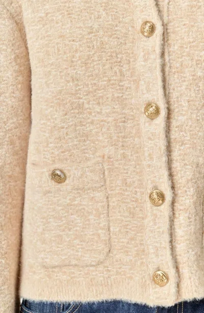 English Factory Textured Cardigan In Neutral