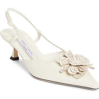 Jimmy Choo Mimmi Pointed Toe Slingback Pump In Neutral