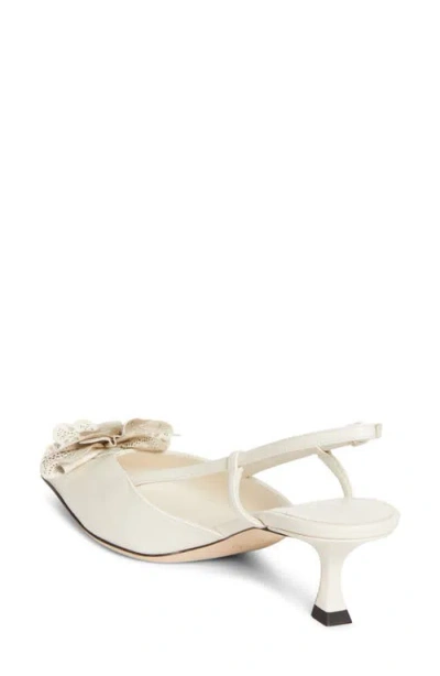 Jimmy Choo Mimmi Pointed Toe Slingback Pump In Neutral