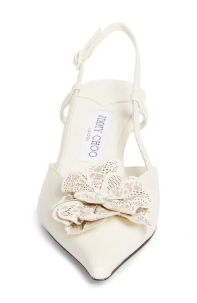 Jimmy Choo Mimmi Pointed Toe Slingback Pump In Neutral