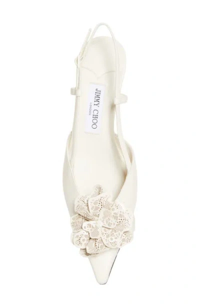 Jimmy Choo Mimmi Pointed Toe Slingback Pump In Neutral