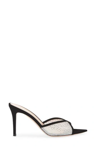 Gianvito Rossi Pointed Toe Slide Sandal In Multi