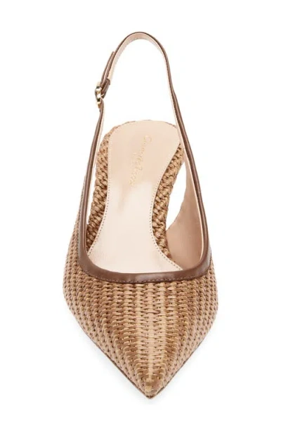 Gianvito Rossi Pointed Toe Slingback Pump In Brown