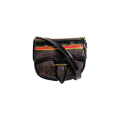 Santuario Women's El Tradicional Crossbody Leather Cowhide Bag, Dark Brown In Brown