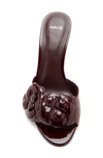 Mango Flora Petals Slide Sandal In Brown