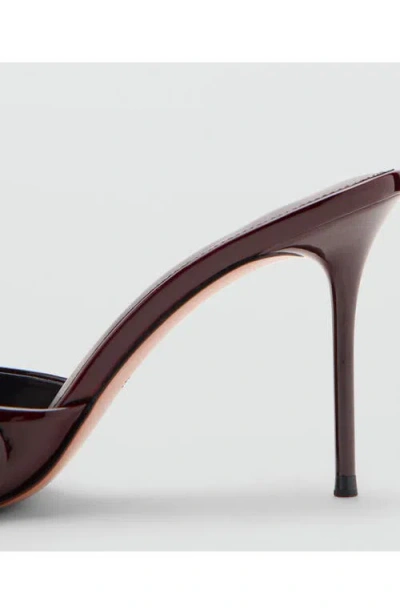 Mango Flora Petals Slide Sandal In Brown