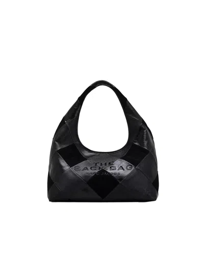 Marc Jacobs Borsa A Spalla The Suede Patchwork Sack Bag Black Multi In Brown