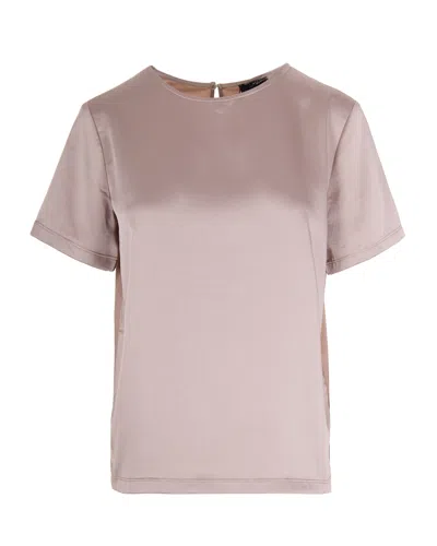 Weekend Max Mara Crew-neck Button-closure Top In Neutral