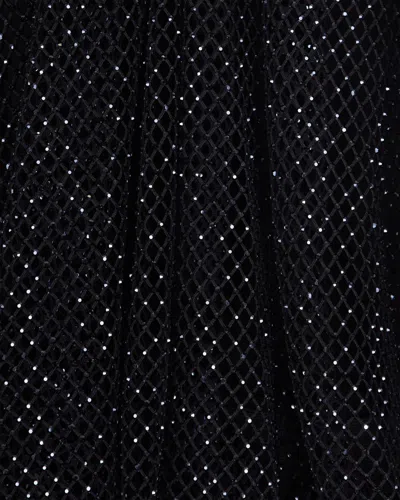 Sportmax Embellished Mesh And Jersey Top In Black