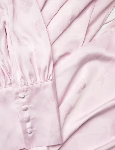 Rotate Birger Christensen Mini Abito Ls Orchid Ice In Pink