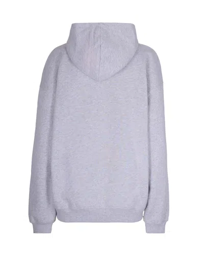 Rotate Birger Christensen Felpa Con Cappuccio Heavy Sweat Light Grey Melange In Gray