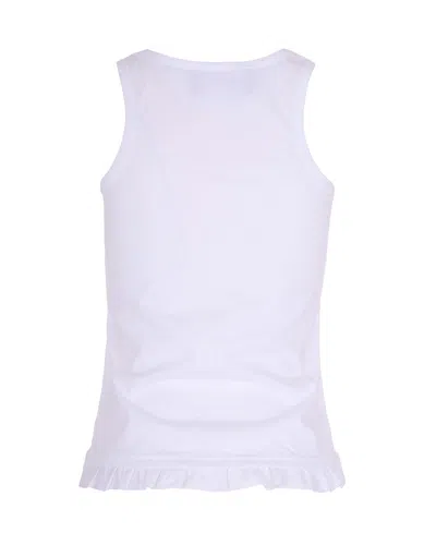 Rotate Birger Christensen Canotta Ruffle Hem Bright White In White