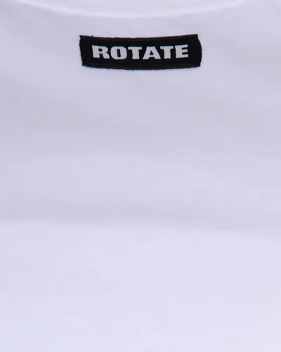 Rotate Birger Christensen Canotta Ruffle Hem Bright White In White