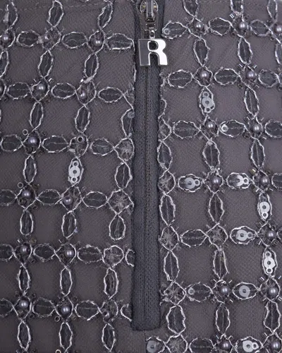 Rotate Birger Christensen Minigonna Beaded Castor Gray In Gray