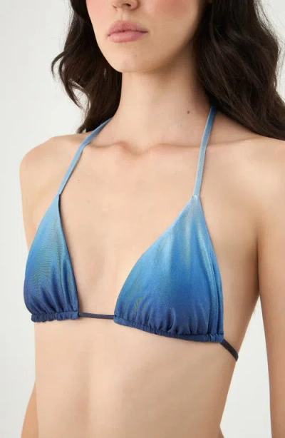 Boamar Naos Ombré Triangle Bikini Top In Blue