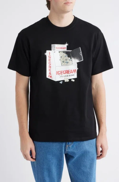 Icecream Freezer Graphic T-shirt In Black