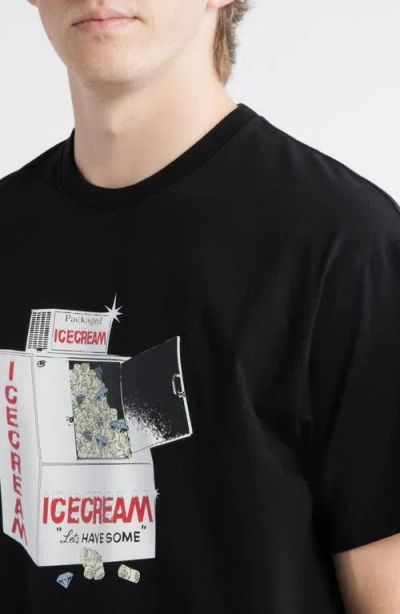 Icecream Freezer Graphic T-shirt In Black