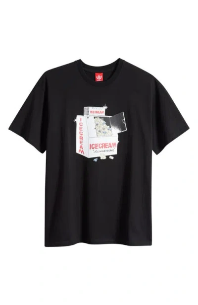 Icecream Freezer Graphic T-shirt In Black