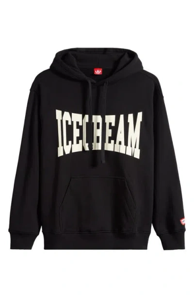 Icecream Crystal Graphic Hoodie In Black