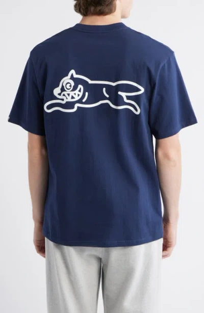 Icecream Outline Graphic Oversize T-shirt In Blue