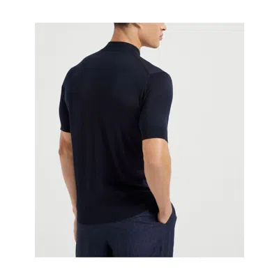 Brunello Cucinelli Blue T-shirts & Vests - T-shirts Men In Blue