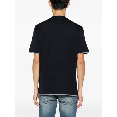 Brunello Cucinelli Black T-shirts & Vests - T-shirts Men In Blue