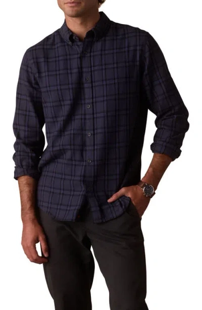 The Normal Brand Nikko Classic Long Sleeve Plaid Button-up Shirt In Purple