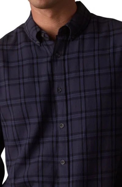 The Normal Brand Nikko Classic Long Sleeve Plaid Button-up Shirt In Purple