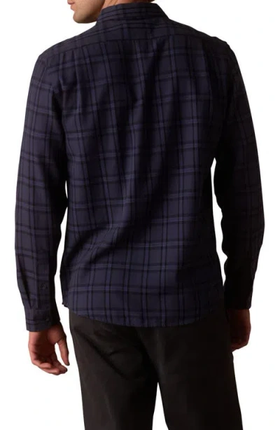 The Normal Brand Nikko Classic Long Sleeve Plaid Button-up Shirt In Purple