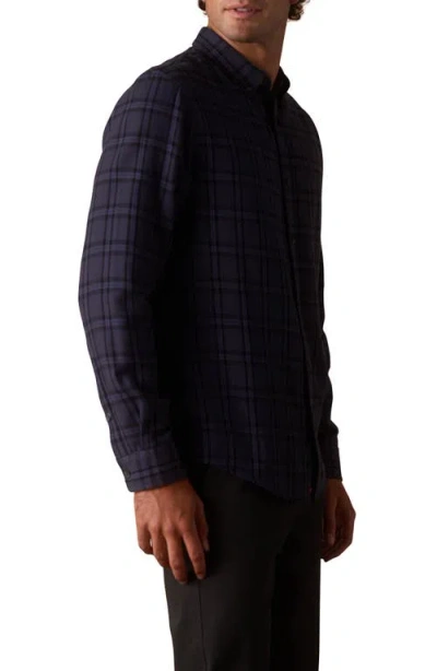 The Normal Brand Nikko Classic Long Sleeve Plaid Button-up Shirt In Purple